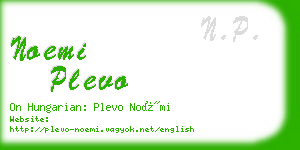 noemi plevo business card